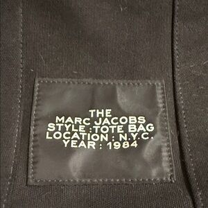 Marc Jacobs Black Tote with NYC Patch